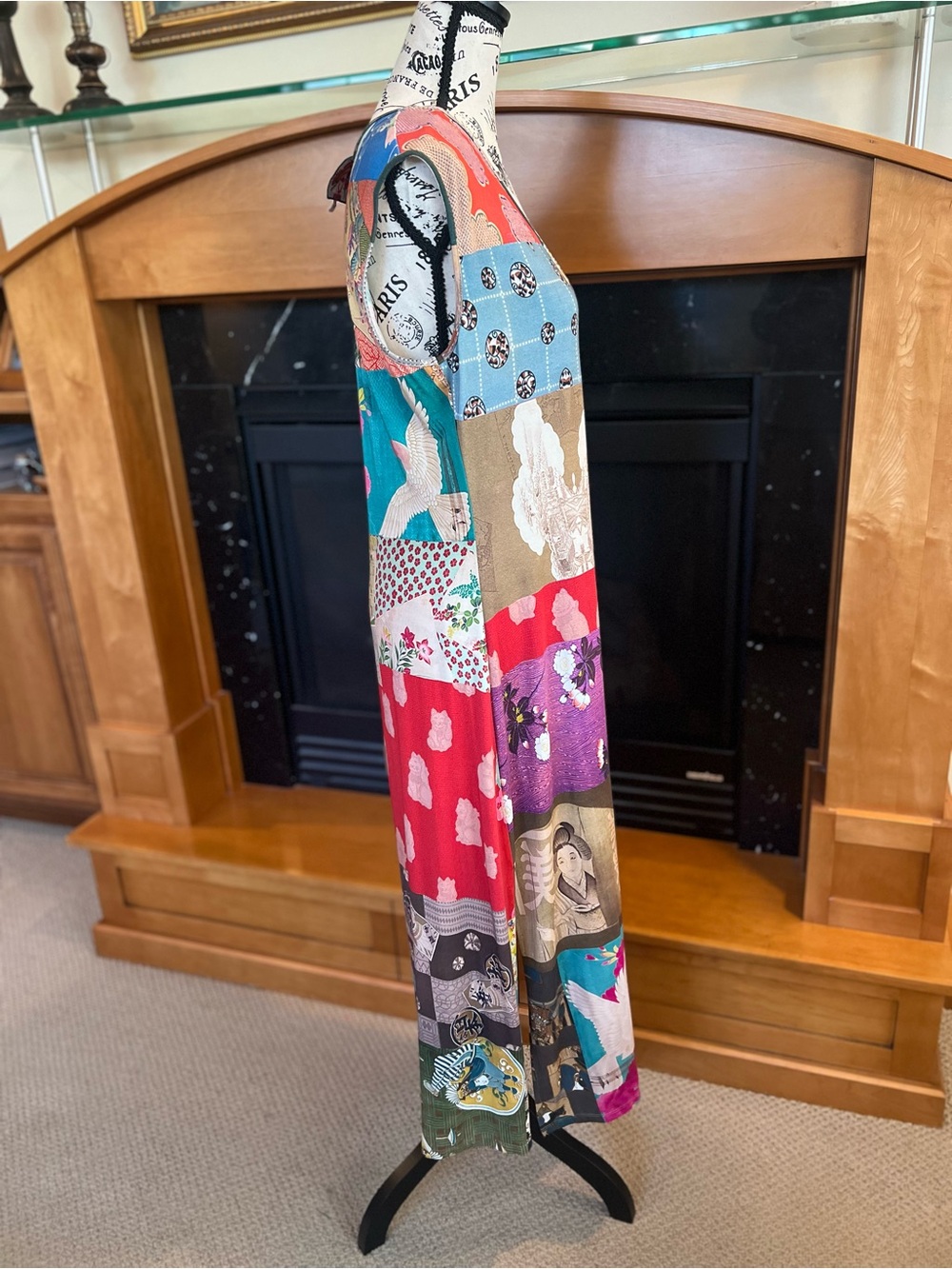 Johnny Was Asian inspired patchwork Dress - Picture 2 of 8